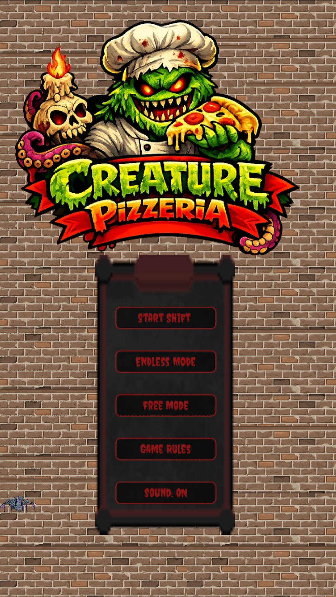Creature Pizzeria Menu